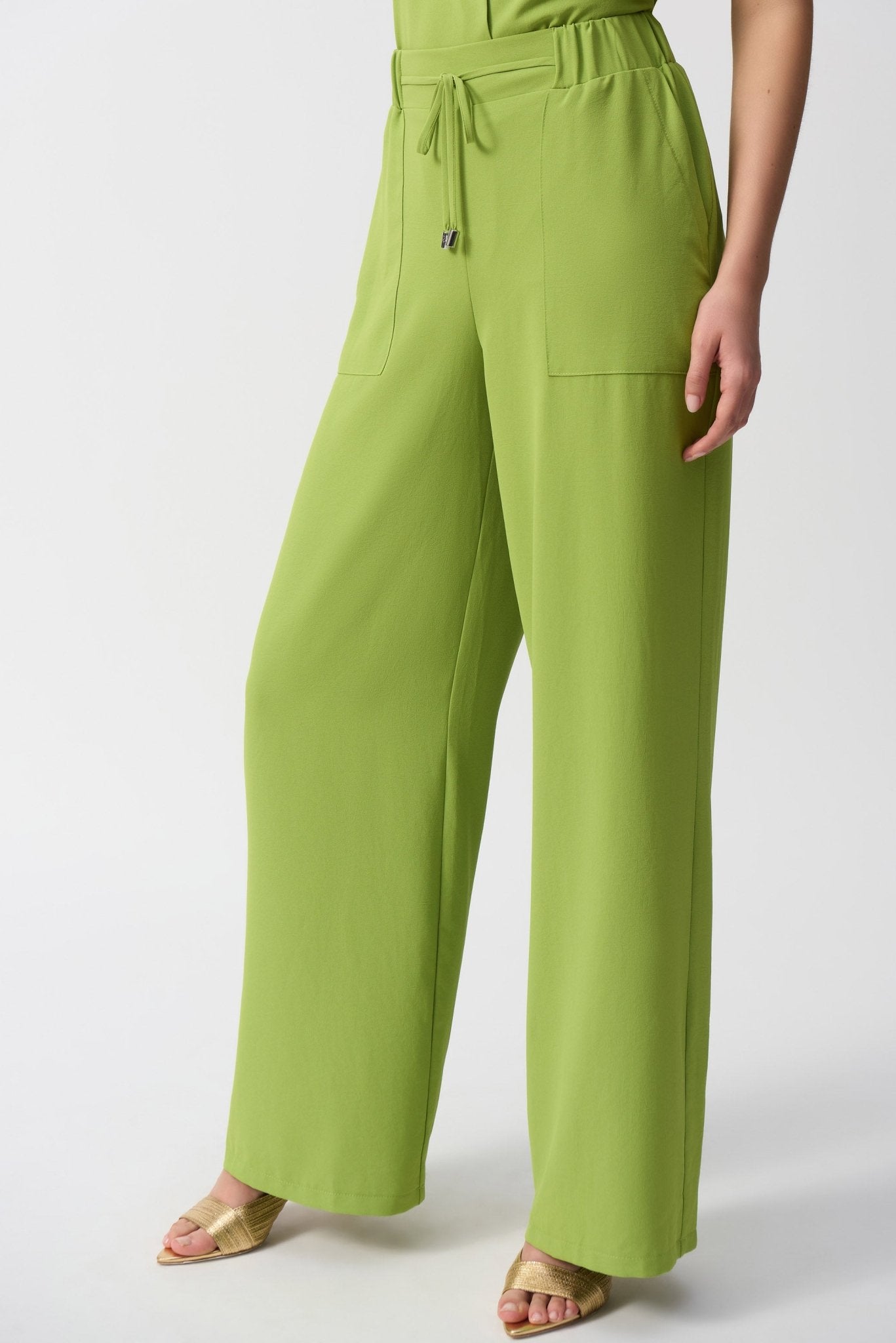 Shop Textured Woven Wide - Leg Pants - Joseph Ribkoff