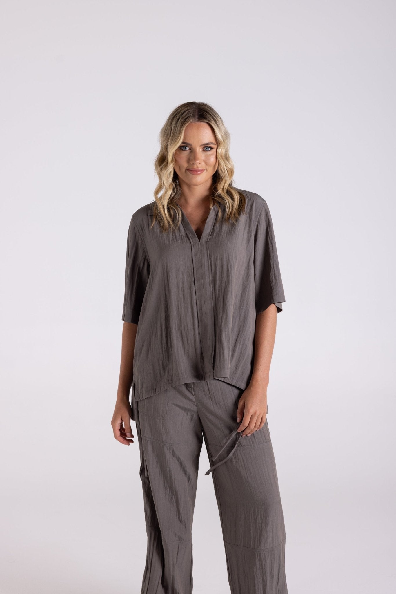 Shop Two - T's Crinkle S/Sleeve Top - Two - T's