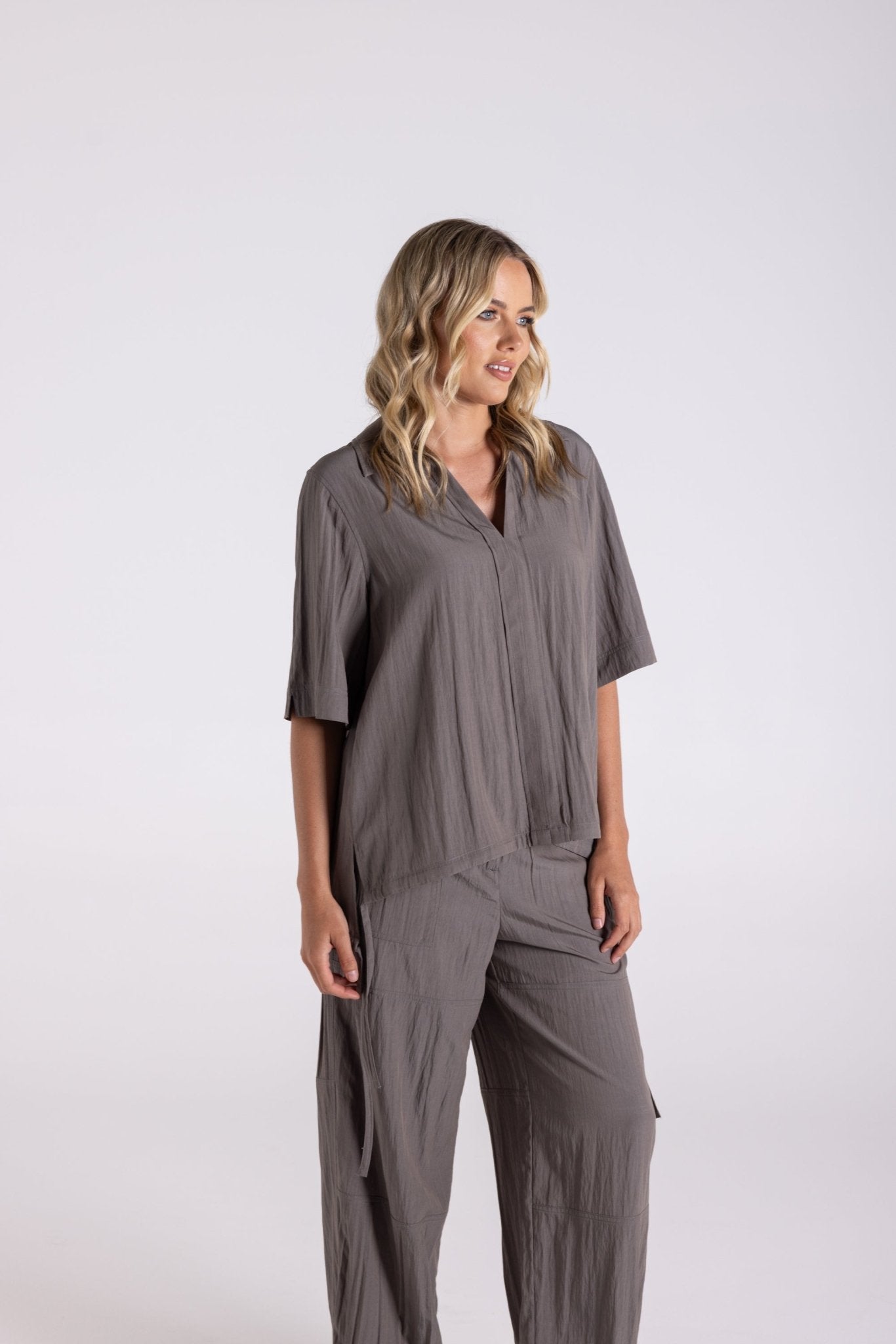 Shop Two - T's Crinkle S/Sleeve Top - Two - T's