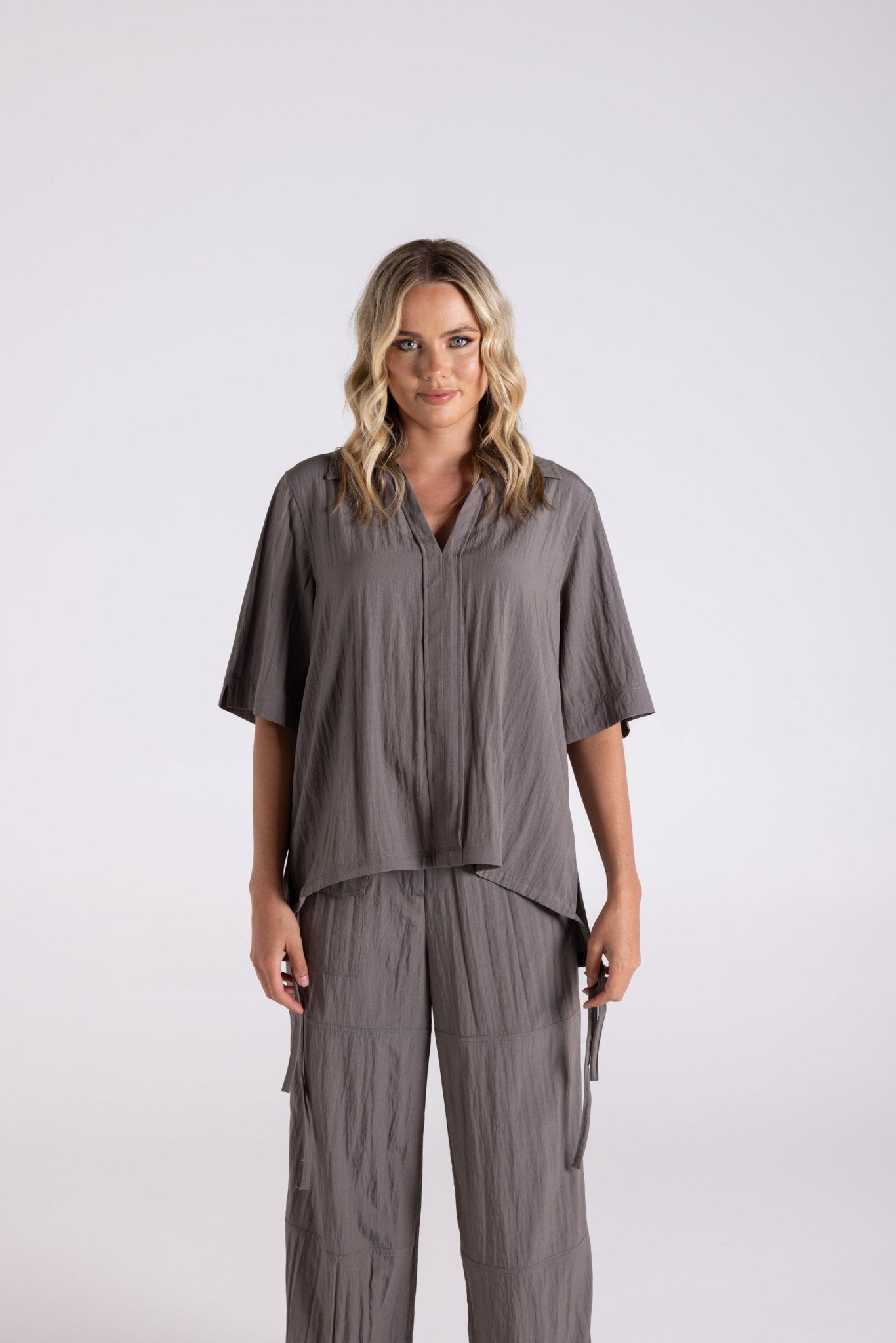 Shop Two - T's Crinkle S/Sleeve Top - Two - T's