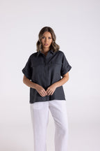 Shop Two - T's Dropped Shoulder Oversized Linen Shirt - Two - T's