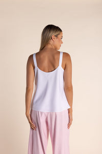 Shop Two T's Satin Cami | White - Two T's