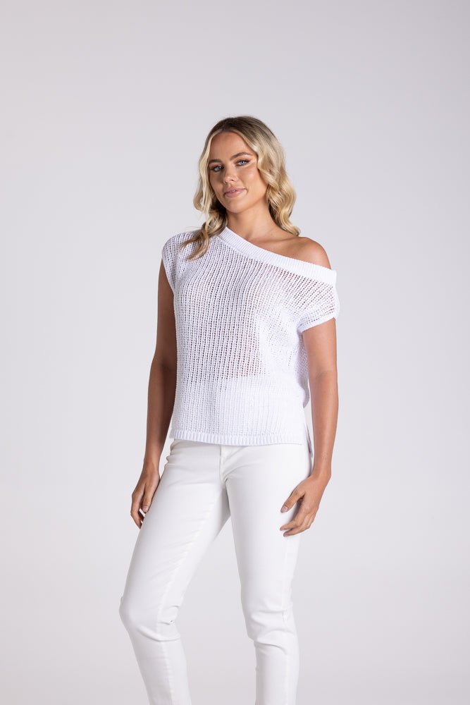 Shop Two - T's Tape Yarn Boat Neck Sweater - Two - T's