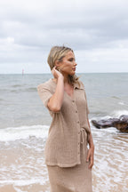 Shop Two - T's Tape Yarn Knit Shirt - Two - T's