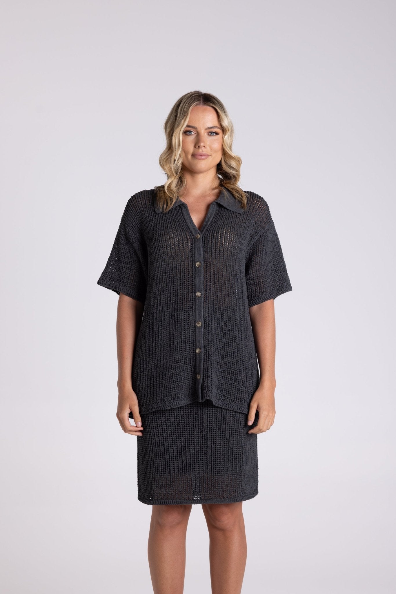 Shop Two - T's Tape Yarn Knit Shirt - Two - T's