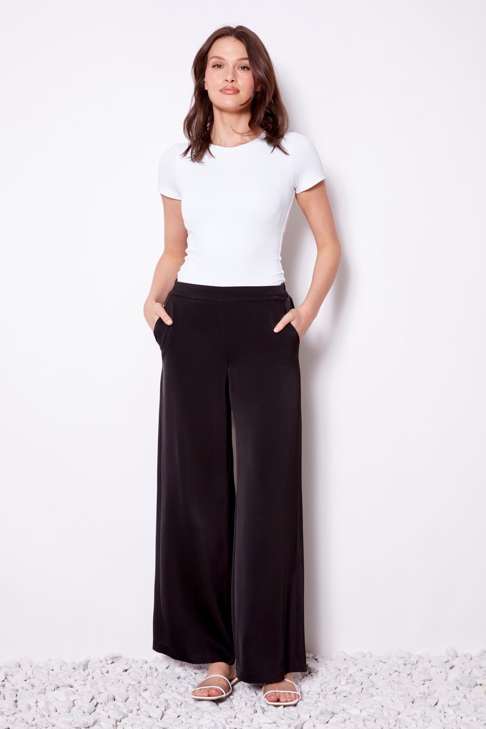 Shop UP! Pants Belize Satin Wide Leg Pant - UP! Pants
