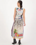 Shop Vanessa Printed Midi Skirt - Snake - Me369