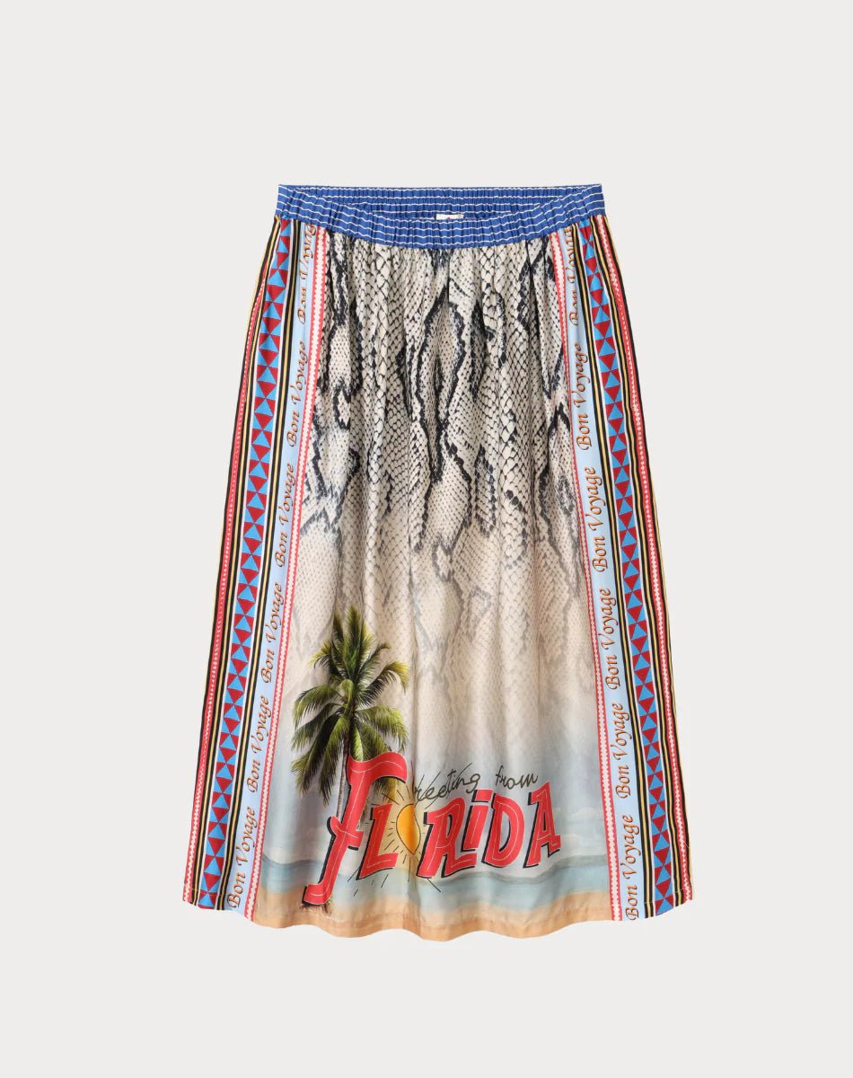 Shop Vanessa Printed Midi Skirt - Snake - Me369