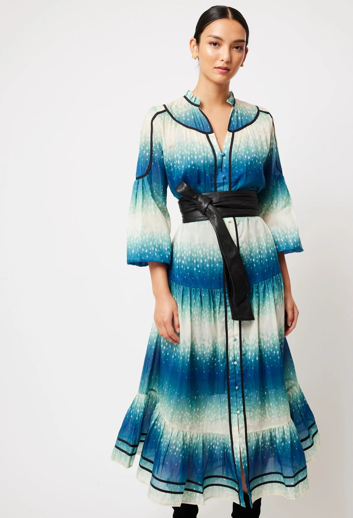 Shop Venus Cotton Silk Dress | Galaxy Print - ONCEWAS