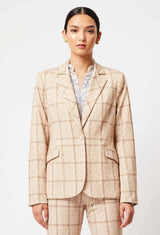 OnceWas Venus Ponte Check Blazer