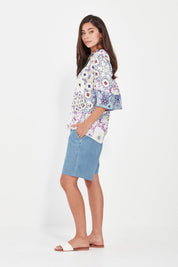 Shop Verge Alex Chambray Denim Short - Verge
