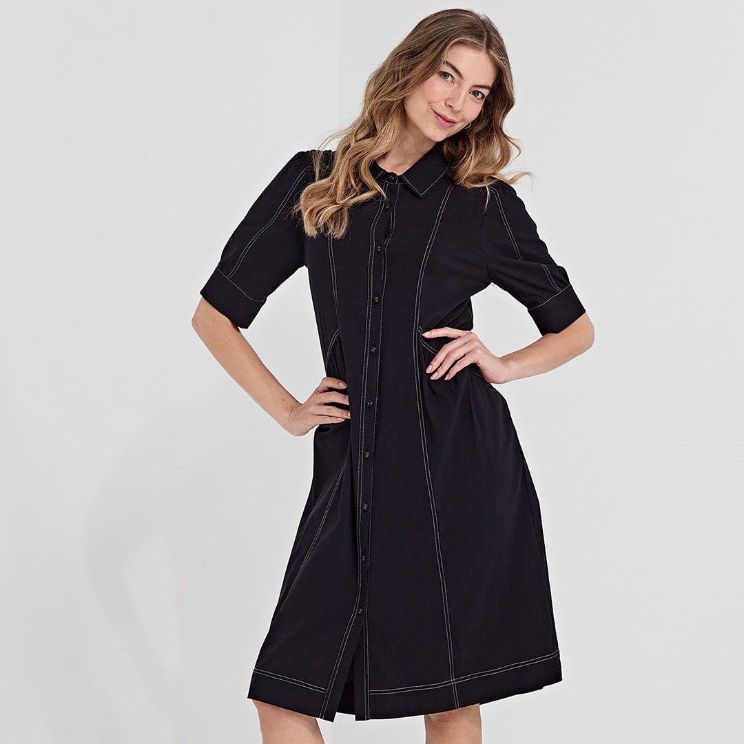 Shop Verge Rosie Dress - Denim Marle - Verge