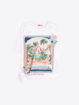 Vilagallo Keira Cheetah in Ibiza Print T-Shirt
