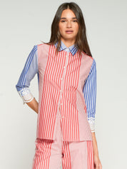 Shop Vilagallo Paola Stripe Shirt - Vilagallo
