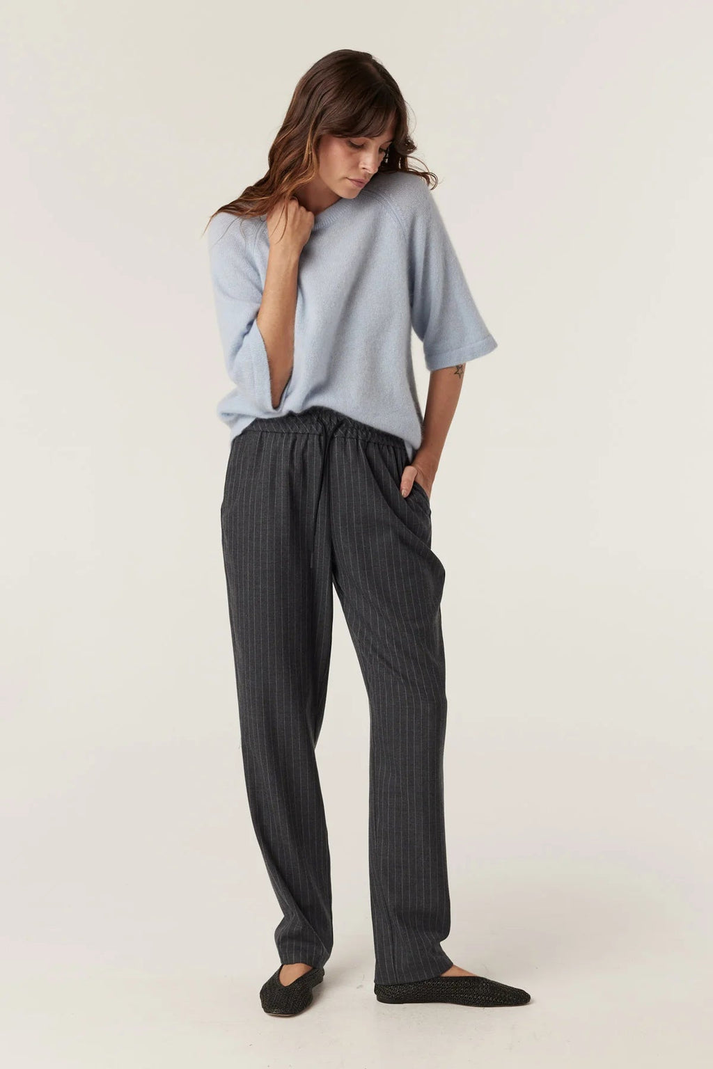 Shop Vincent Wool Pinstripe Pant - Cable Melbourne