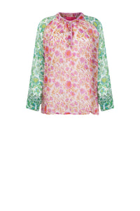 Shop Viscose Blouse | Pink/Green - Place du Soleil