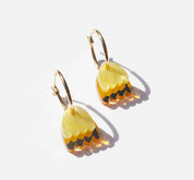 Hagen & Co Palm Acrylic Hoop Earrings