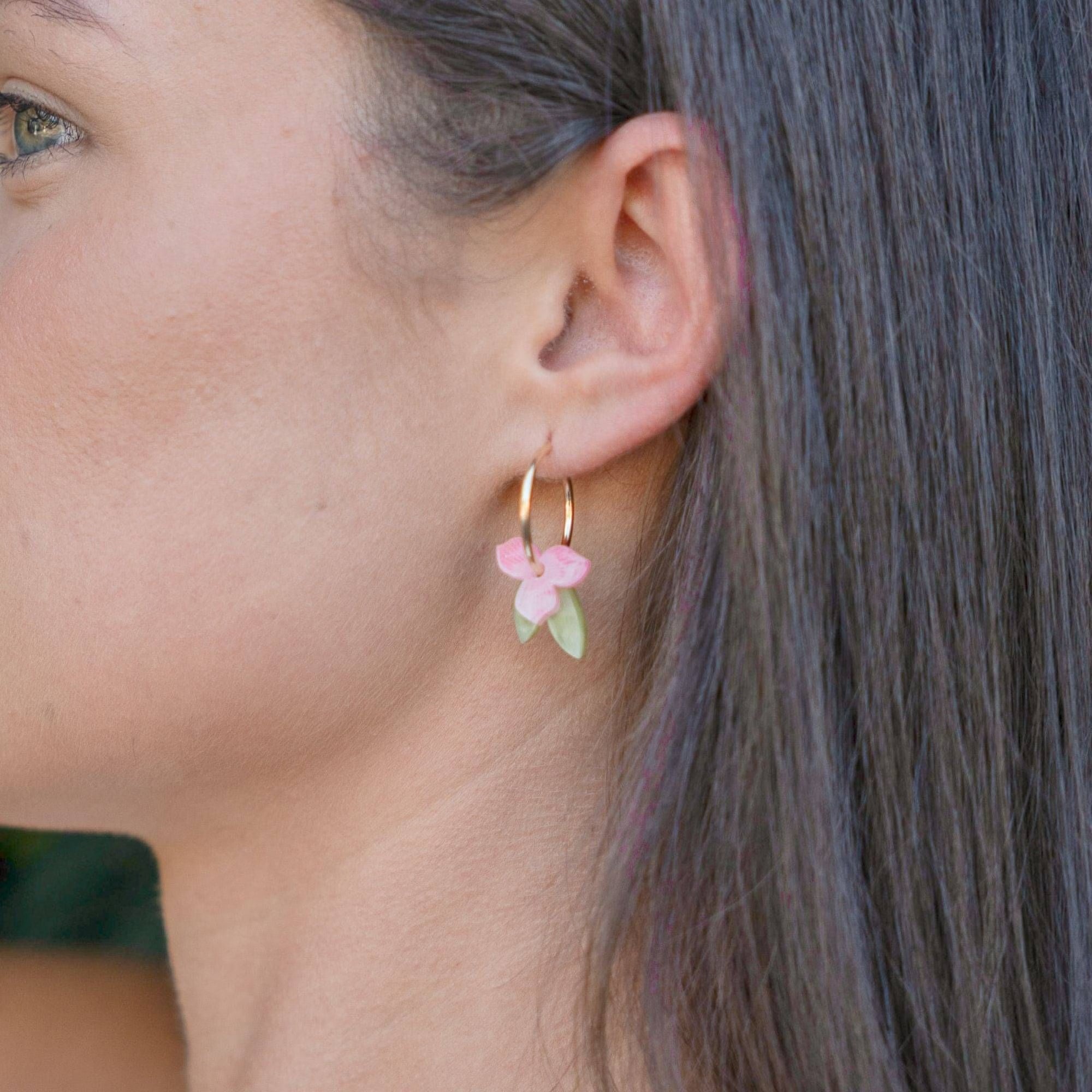 Hagen & Co Meadow Acrylic Hoop Earrings