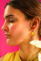 Hagen & Co Palm Acrylic Hoop Earrings