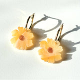 Hagen & Co Wildflower Acrylic Hoop Earrings