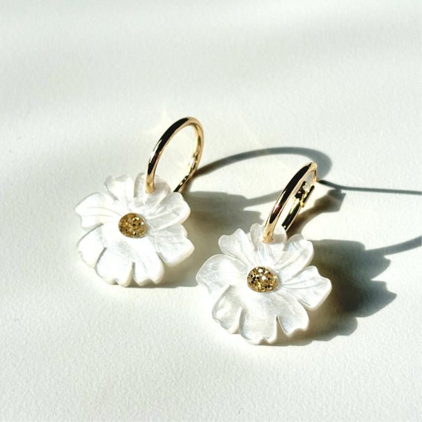Shop Wildflower Acrylic Hoop Earrings - Hagen & Co