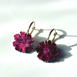 Hagen & Co Wildflower Acrylic Hoop Earrings