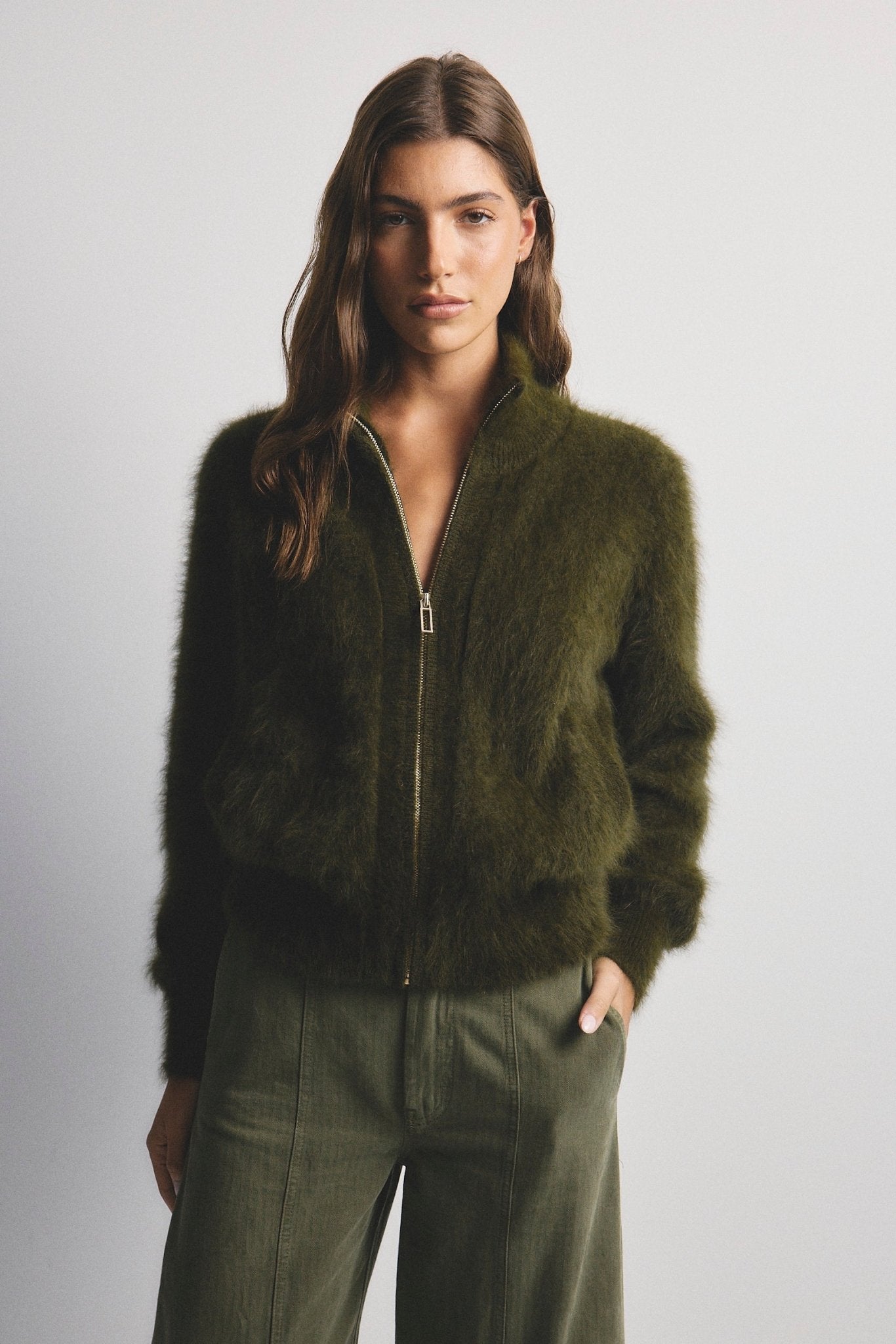 Shop World of Nomads Felix Zip Cardigan Bomber - World of Nomads