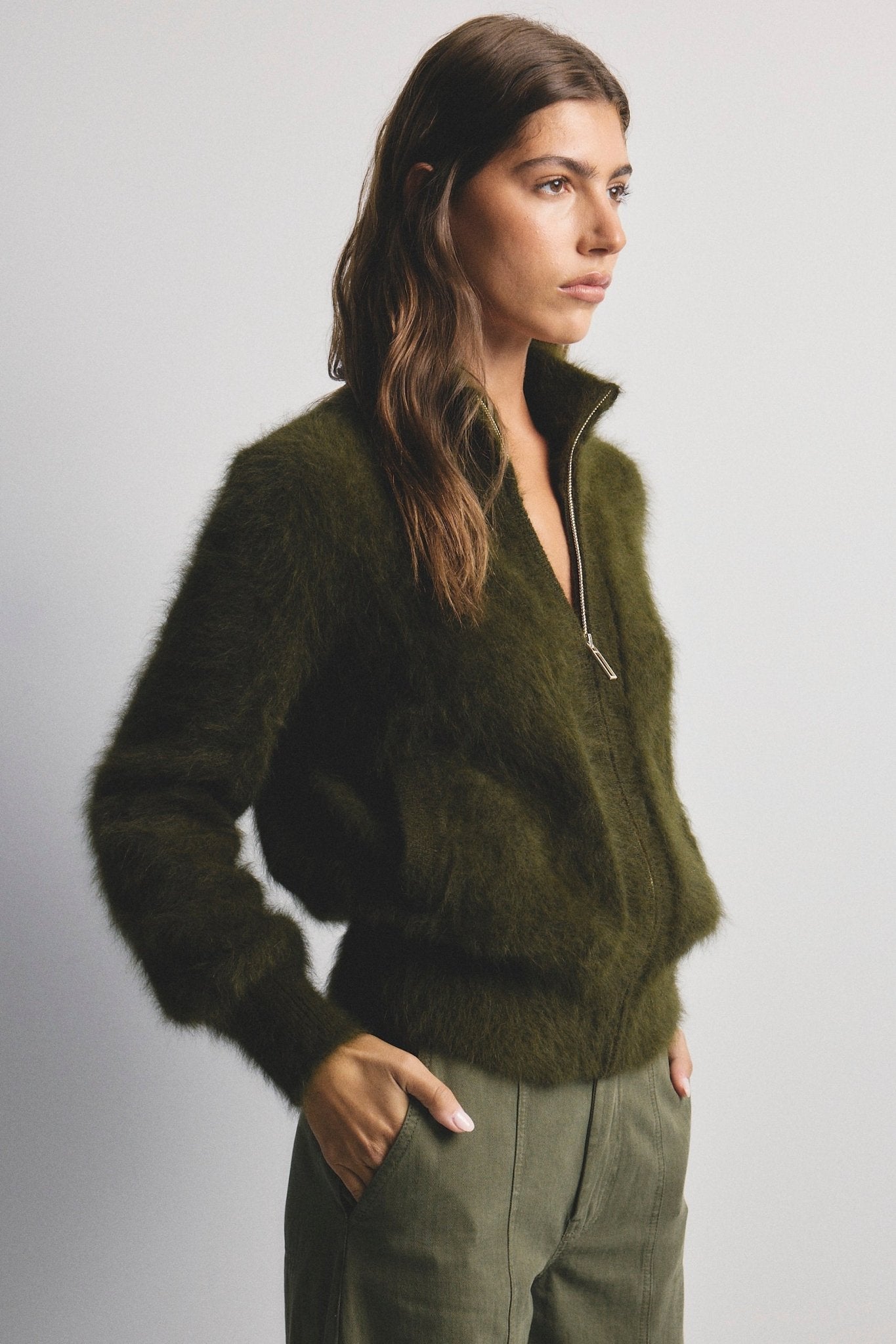 Shop World of Nomads Felix Zip Cardigan Bomber - World of Nomads