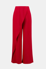 Shop Woven Wide - leg Pants With Asymmetrical Overlay - Joseph Ribkoff