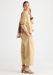 Shop Zaket & Plover Barrel Leg Cotton Pant - Zaket & Plover