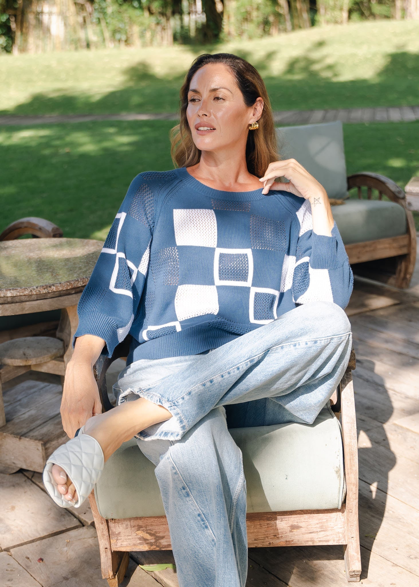 Shop Zaket & Plover Patch Pointelle Top - Zaket & Plover