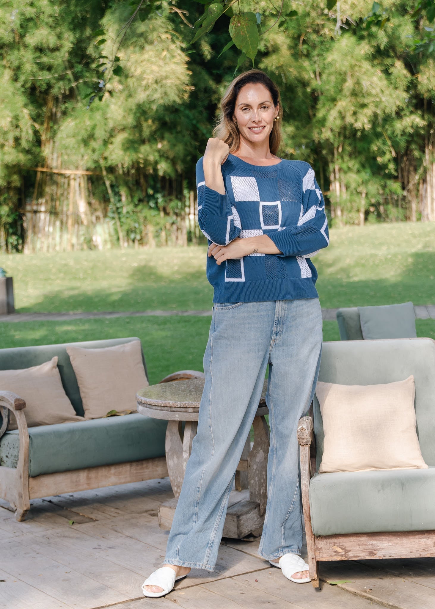 Shop Zaket & Plover Patch Pointelle Top - Zaket & Plover