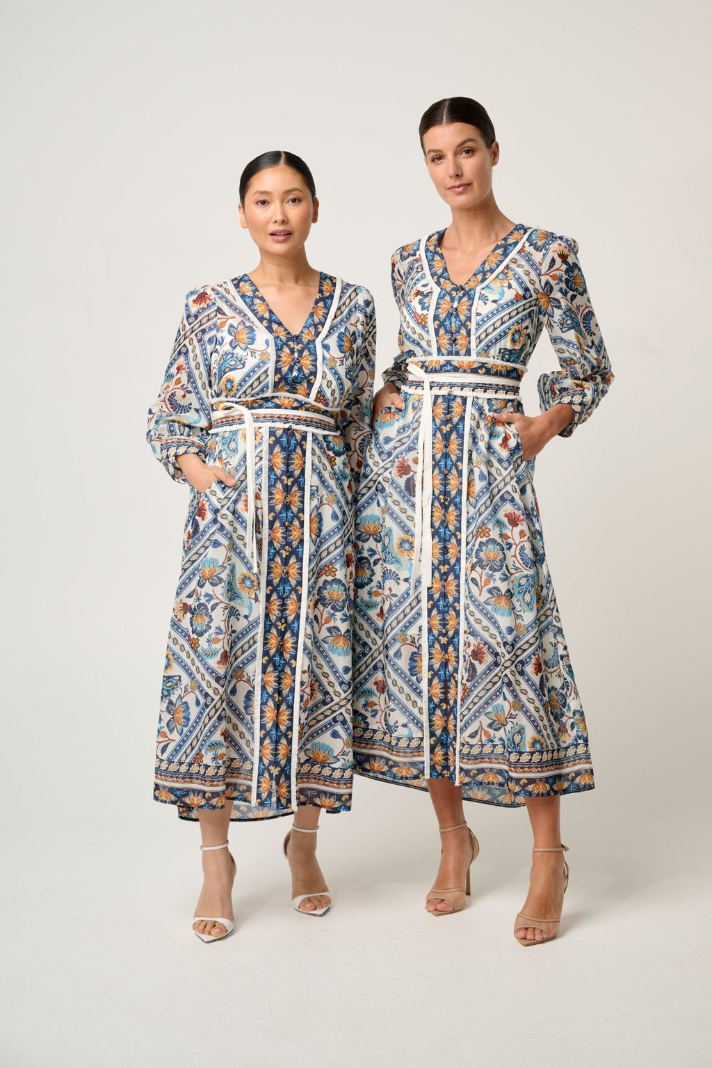 Shop Zenobia Fringe Midi Skirt in Petinos Floros - OnceWas