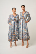 Shop Zenobia Fringe Midi Skirt in Petinos Floros - OnceWas