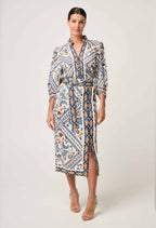 Shop Zenobia Fringe Midi Skirt in Petinos Floros - OnceWas