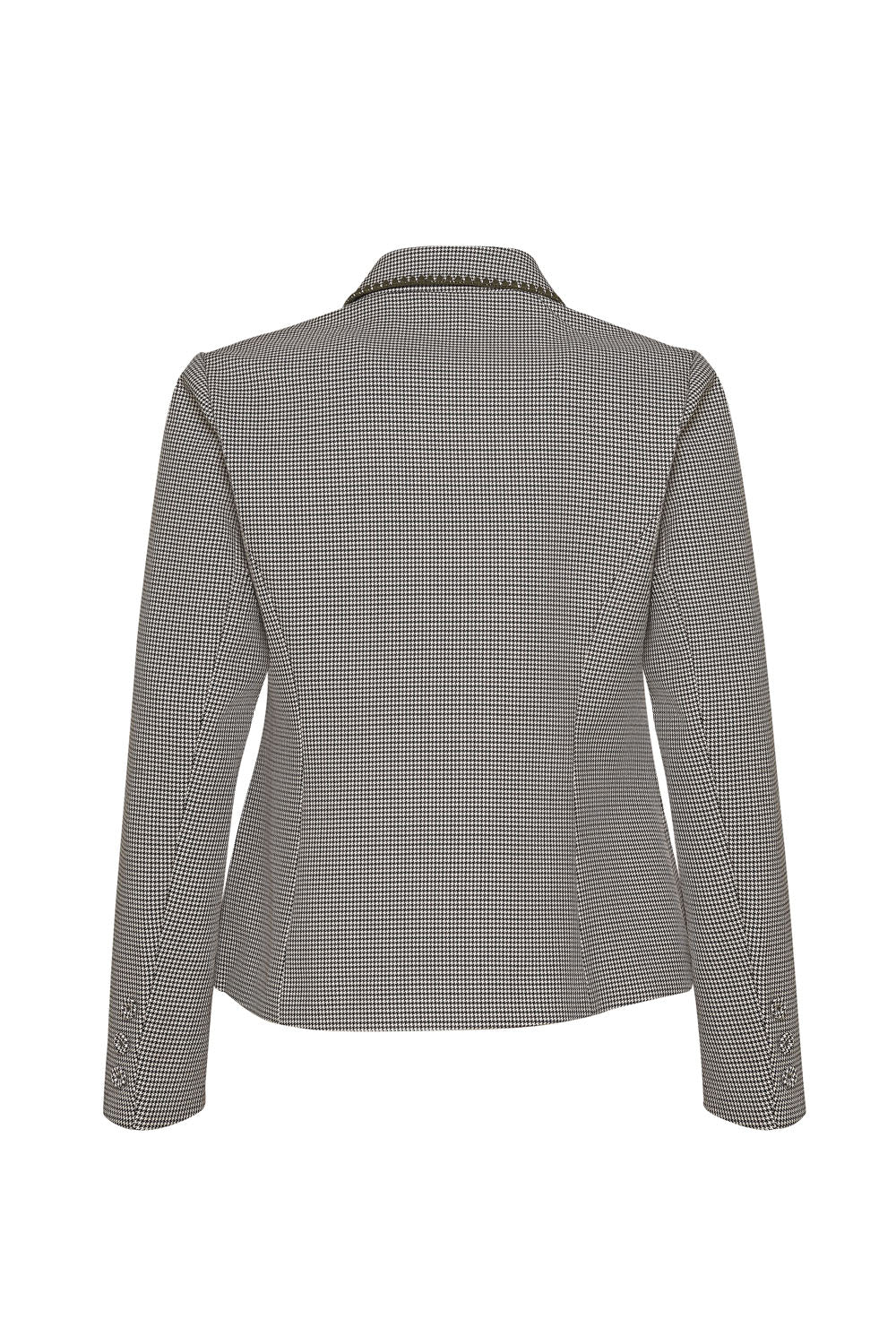 Shop Agatha Jacket | Khaki Houndstooth - Loobies Story