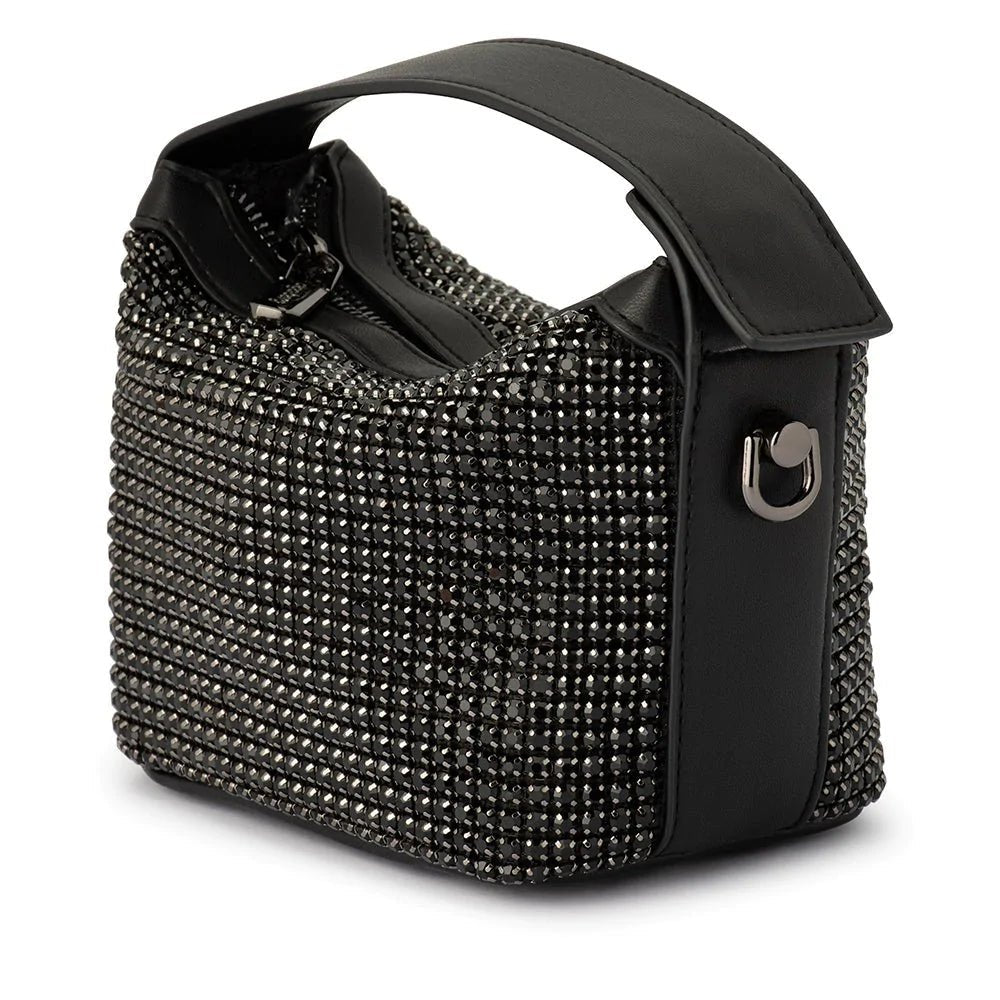 Shop Alexandra Crystal Bag | Black - Olga Berg
