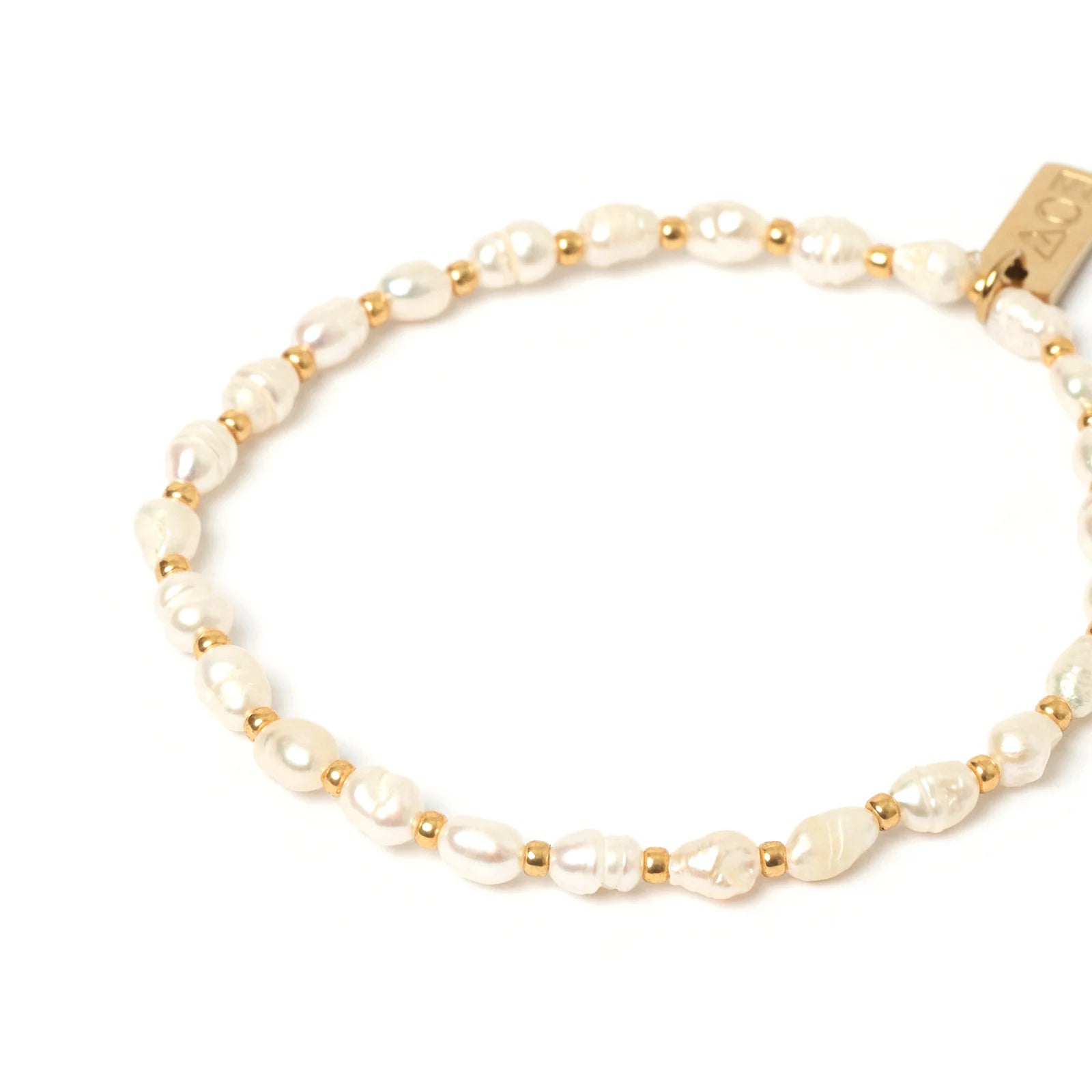 Shop Amber Pearl and Gold Bracelet - Arms Of Eve