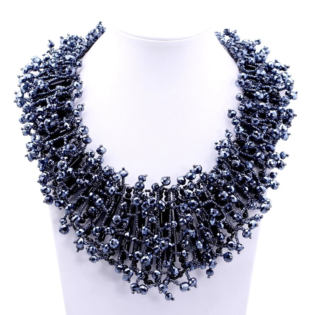Shop Angelica Statement Necklace | Blue/Black *Only 1 Available - Plum Petal