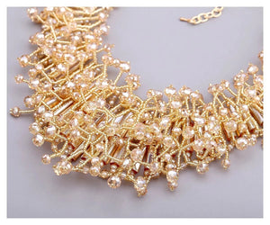 Shop Angelica Statement Necklace | Gold - Plum Petal