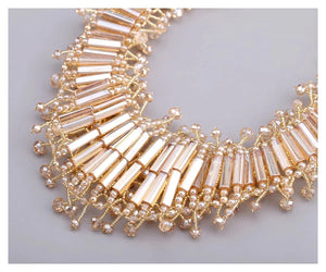 Shop Angelica Statement Necklace | Gold - Plum Petal