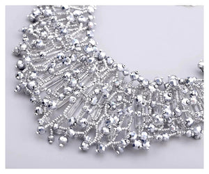 Shop Angelica Statement Necklace | Silver - Plum Petal