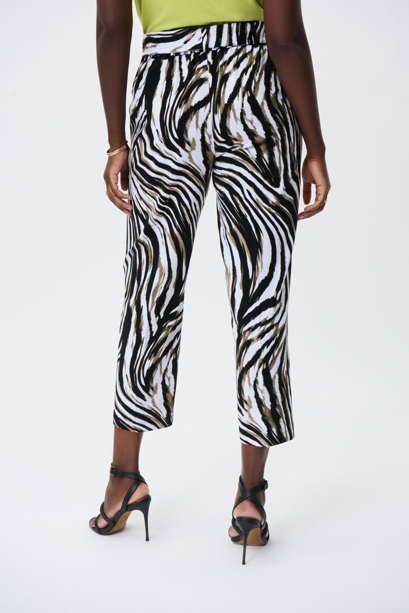 Shop Animal Print Wide Leg Pants Style 231116 | Vanilla/Multi - Joseph Ribkoff