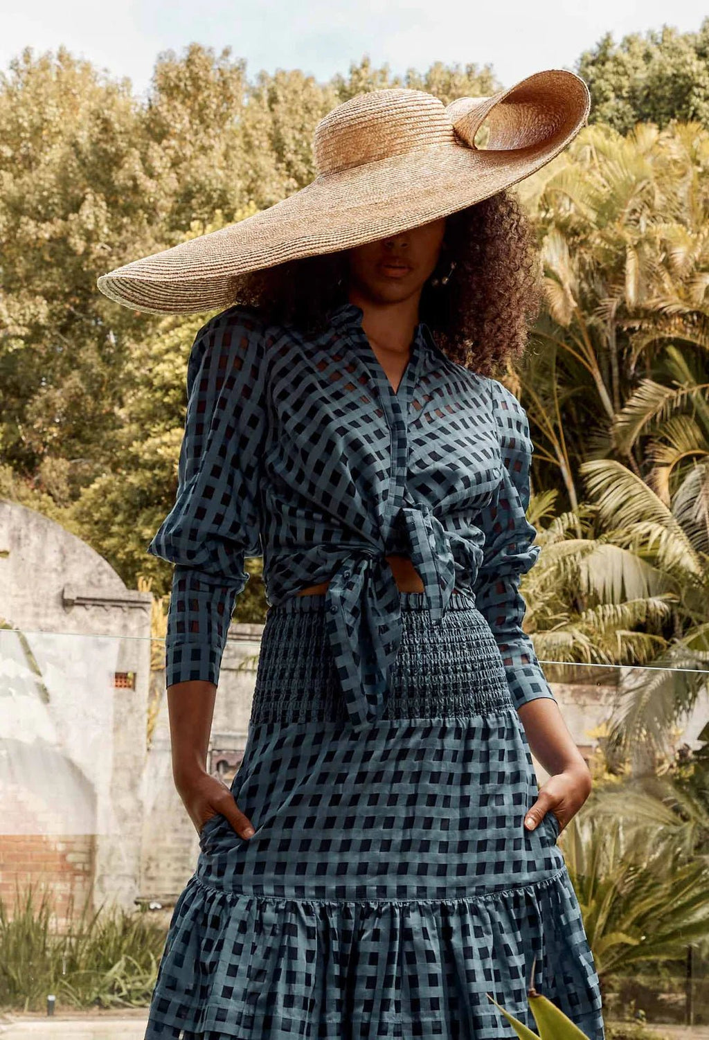 Shop Antigua Cotton Silk Self-Check Shirt | Laguna Blue - ONCEWAS