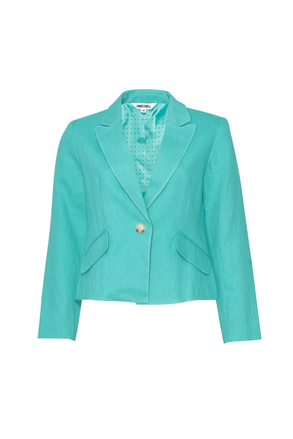 Shop Artisan Jacket | Turquoise - Loobies Story