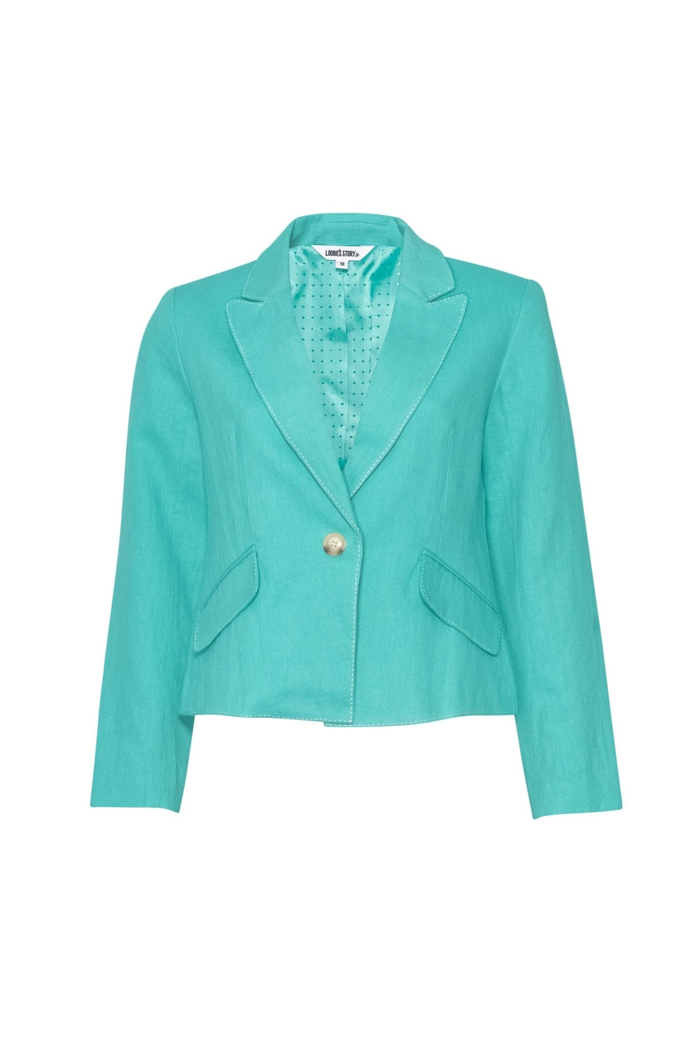 Shop Artisan Jacket | Turquoise - Loobies Story