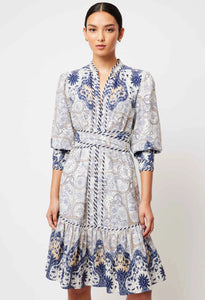 Shop Atlas Linen Viscose Dress | Astral Print - ONCEWAS