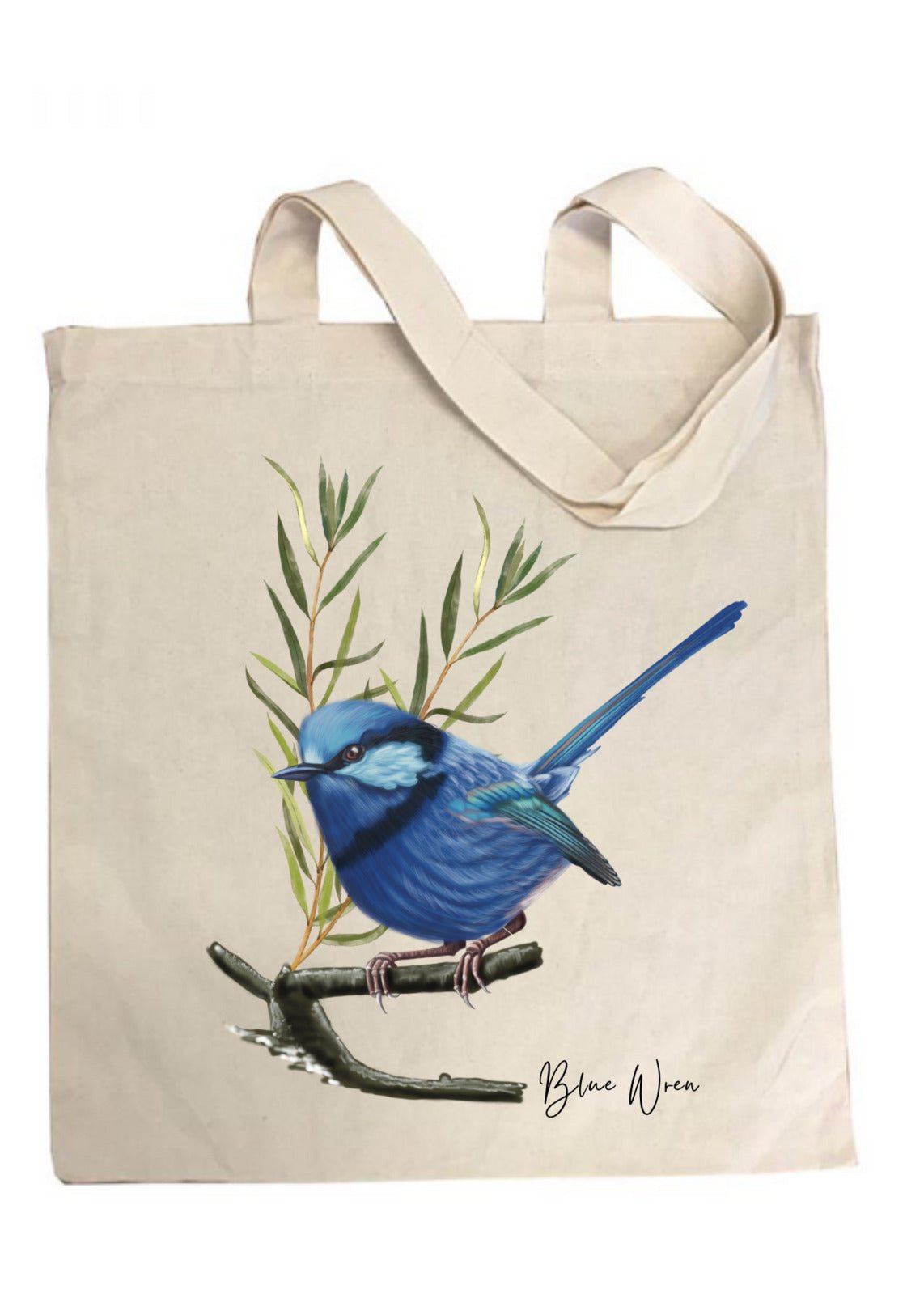 Shop Australiana Blue Wren Cotton Tote Bag - Taylor Hill Scarves