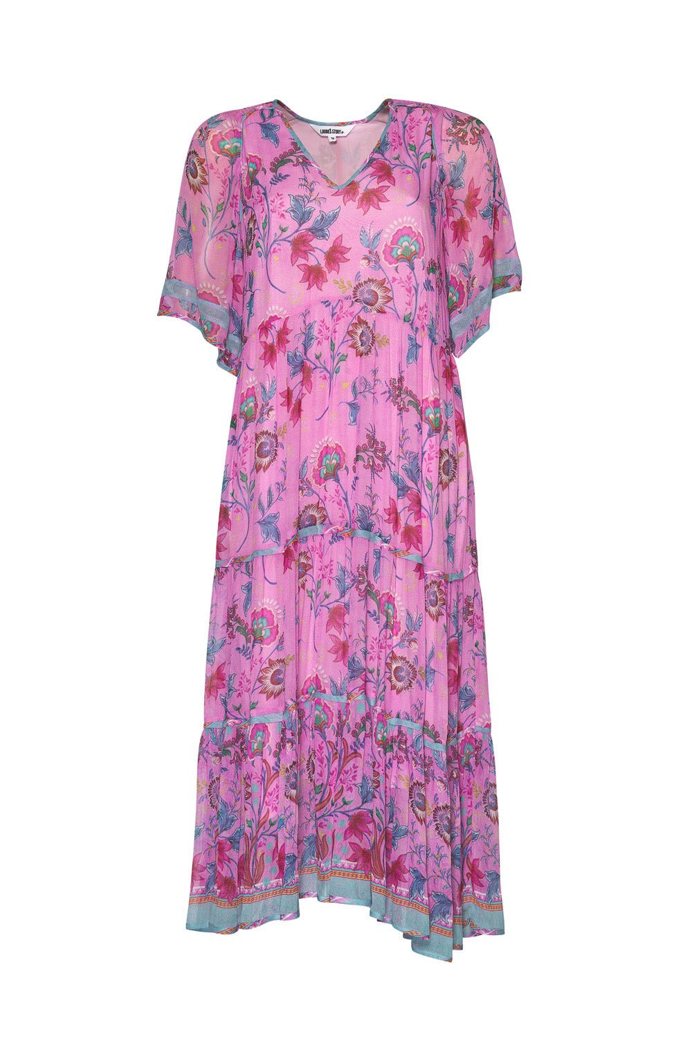 Shop Axminster Midi Dress | Pink Multi - Loobies Story