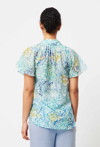Shop Ayanna Cotton/Silk Shirt │ Azura Arcadia Print - ONCEWAS